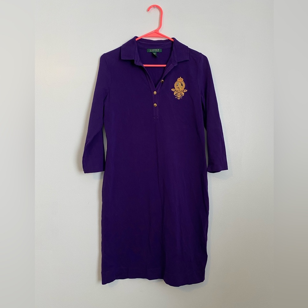 Lauren Ralph Lauren medium polo shirt dress purple